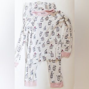 Harley Size 8 Pink & White Bird Cage Pajamas
